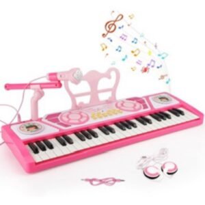 BAOLI 49 Keys Kids Piano Keyboard with Microphone, Multifunctional Portable Electronic Piano Educational Musical Instrument Toy, Birthday Gifts for Beginner Children Toddler Boys Girls Age 3-6