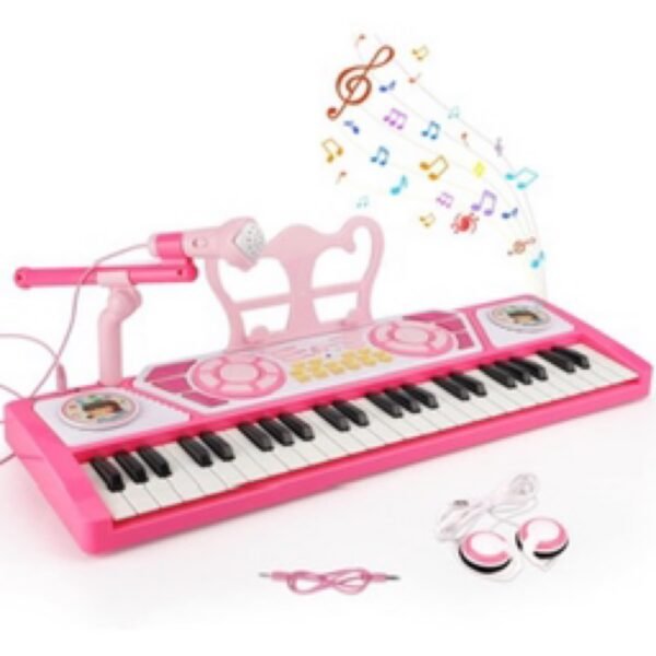 BAOLI 49 Keys Kids Piano Keyboard with Microphone, Multifunctional Portable Electronic Piano Educational Musical Instrument Toy, Birthday Gifts for Beginner Children Toddler Boys Girls Age 3-6